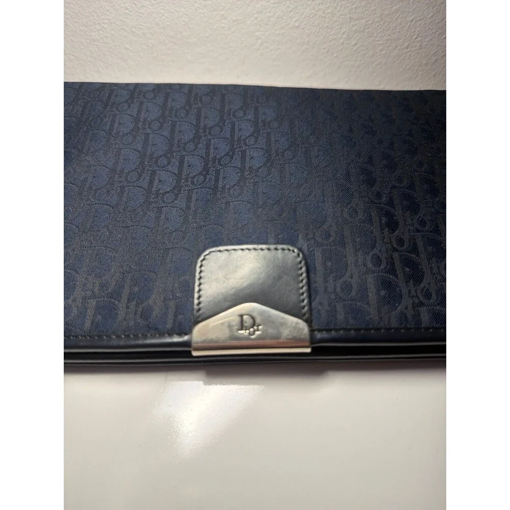 COA-included - Vintage Christian Dior Navy Trotter monogram canvas envelope bag - Picture 11 of 15
